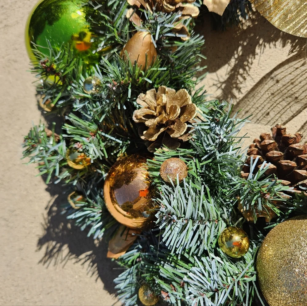 Handmade Golden Angel Christmas Wreath